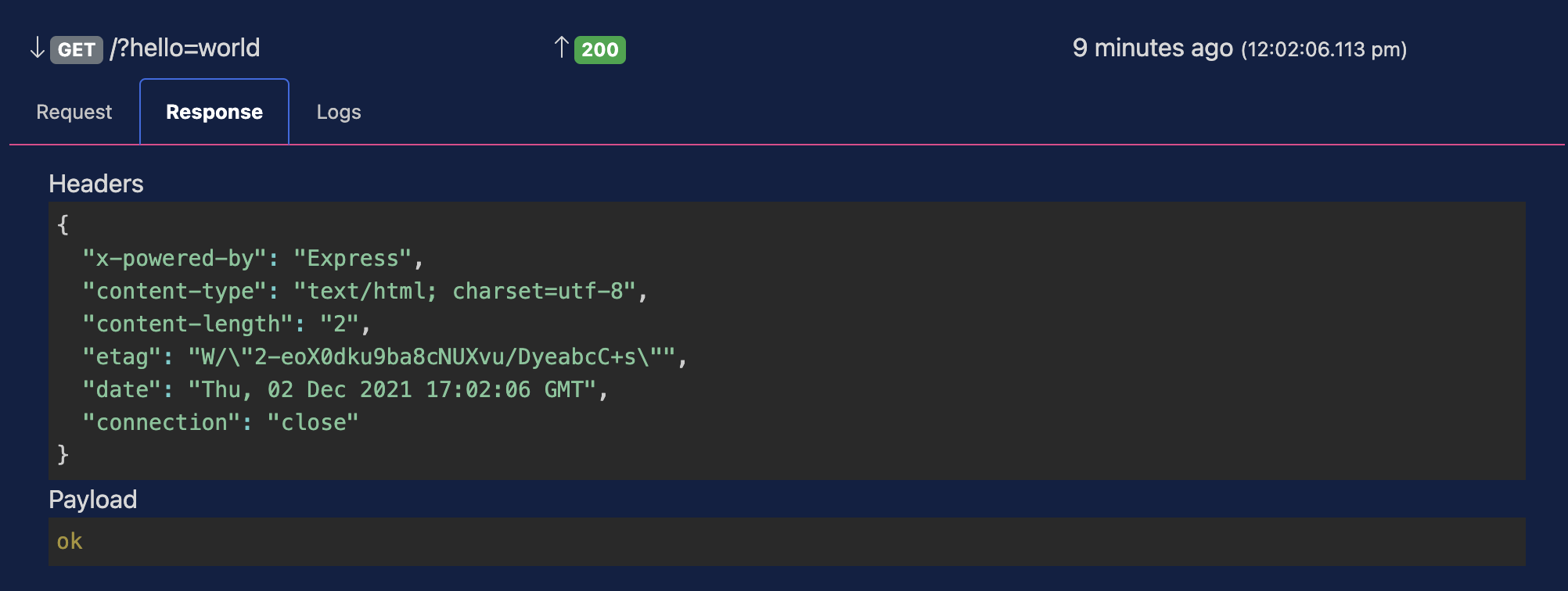Transaction Response Transaction Response